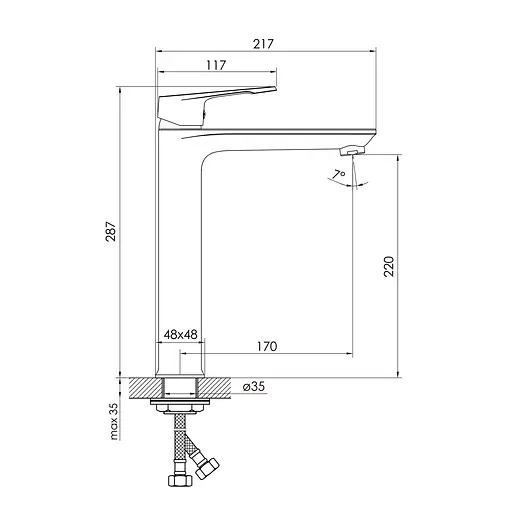 Cмеситель для раковины Imprese Vite f03507401AC Хром - фото 2