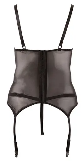 Корсет с подвязками для чулок Cottelli Collection Lingerie XXL черный - фото 5