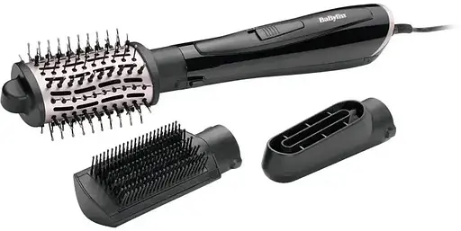 Фен-щетка BaByliss Style Smooth, 1000 Вт, 2 режима, ионизация, холодный обдув, керамика, черный