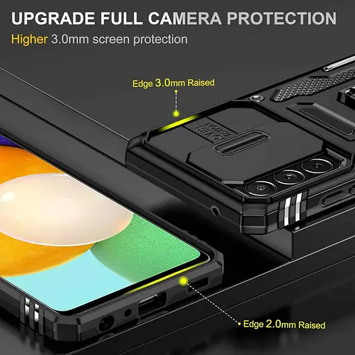 Ударостійкий чохол Camshield Army Ring для Samsung Galaxy A33 5G Чорний / Black - фото 6