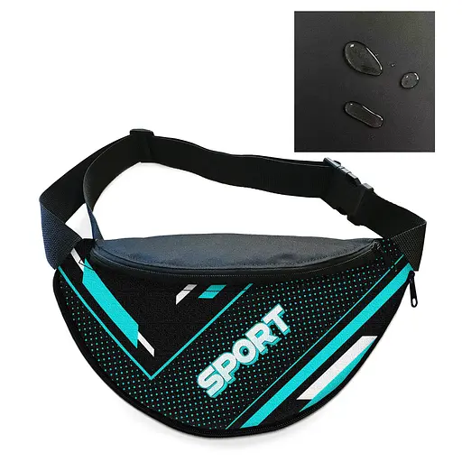 Сумка-бананка мужская/женская Sport 32×16 см с расширителем поясная сумка или сумка через плечо (02875)