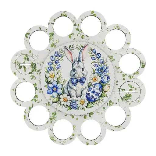 Великодня підставка біла на 12 яєць  - фото 2