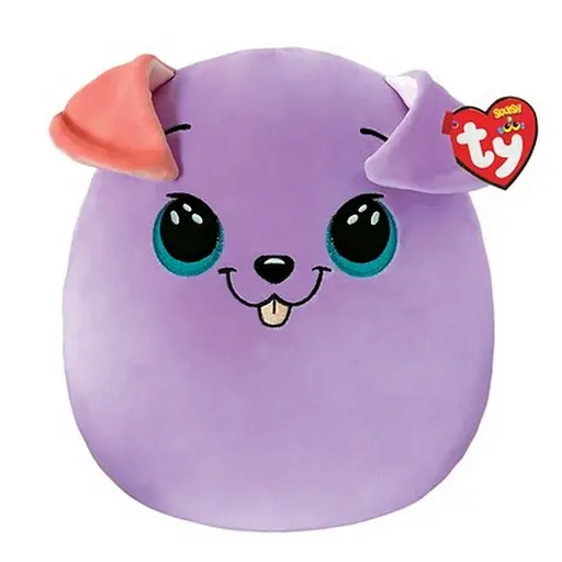 Игрушка подушка TY SQUISH-A-BOOS 39225 Фиолетовый пес "BITSY" 20 см - фото 1