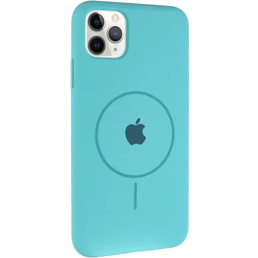 Чехол Epik Silicone Case Full Protective AA with MagSafe для Apple iPhone 11 Pro Max 6.5 Бирюзовый/Marine Green