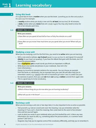 English Vocabulary in Use Pre-intermediate and Intermediate. Book with Answers. Vocabulary Reference and Practice (4th Edition) - фото 2