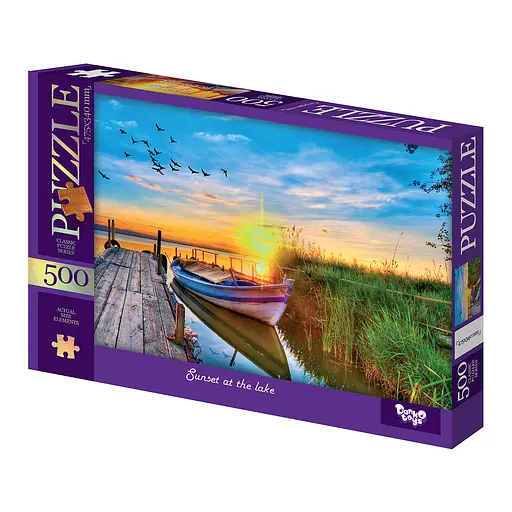 Пазли 500 елементів, серія 15 Sunset at the lake DANKO TOYS С500-15-10