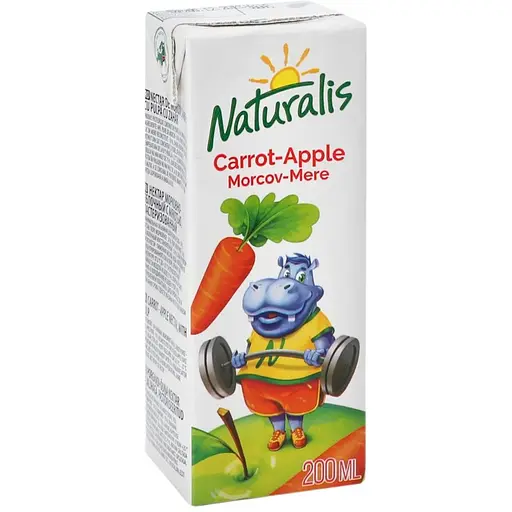 Нектар Naturalis Морква-яблуко 200 мл - фото 1