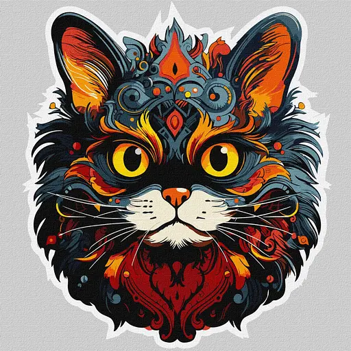 Картина по номерам "Завораживающий взгляд" KHO6564 30х30 см