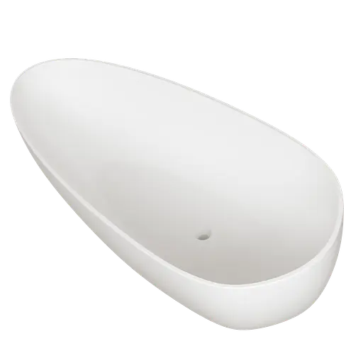 Ванна окремостояча глянцева Amdcon Palmyra 167x84 з литого каменю PALMYRA_167_HL Білий - фото 7