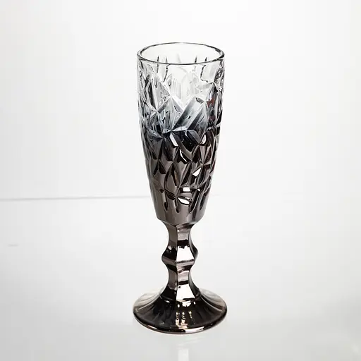 Набор бокалов для шампанского 6 штук 160 мл подарочные бокалы для шампанского на ножке фужеры для игристых вин Серый Yiwu HP-19-180 - фото 3