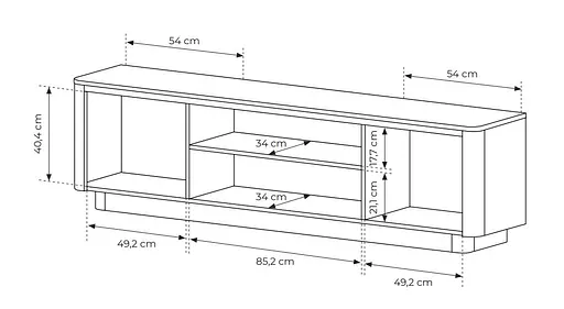 Тумба під ТВ Perfect Home Торро / Torro 3D/200 3-дверна Дуб кремона/чорний (PFH-091417) - фото 4