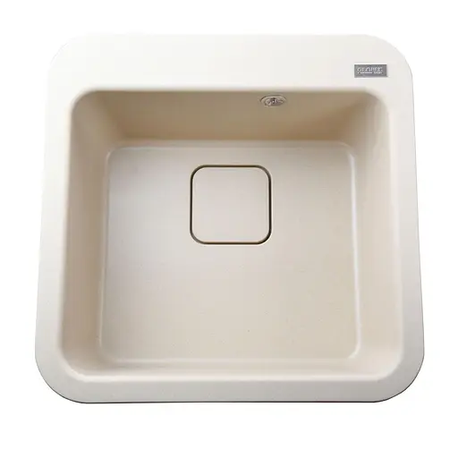 Гранитная мойка Globus Lux Barbora слоновая кость 510x510 мм, Бежевый - фото 1