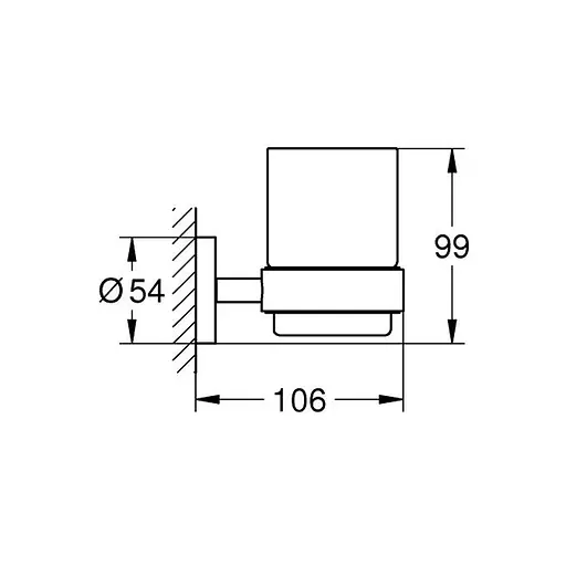 Склянка з тримачем для ванної кімнати Grohe QuickFix Start 41194000 хром - фото 2