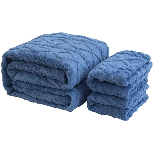 Набір текстилю Soho Romance Blue ковдра 200х220 см + 2 наволочки 50х70 см (Set carpet+ pillow Blue)