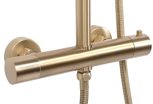 Душовя система Rea Vincent з термостотом brushed gold REA-P6602, Золотий - фото 2