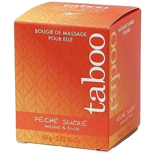 Масажна свічка Ruf Taboo Peche Sucre персик, 60 мл - фото 2
