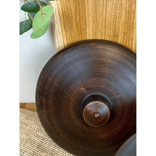 Шашлычница 3.5 литра керамическая (глиняная) Гладкая - фото 8