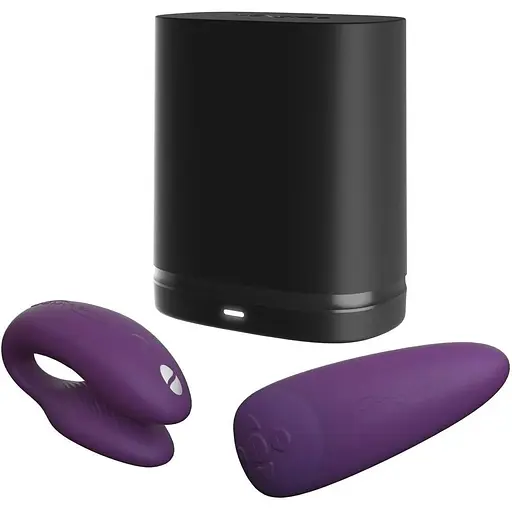 Смарт-вибратор для пар We-Vibe Chorus Purple сенсорное управление вибрациями сжатием пульта - фото 7