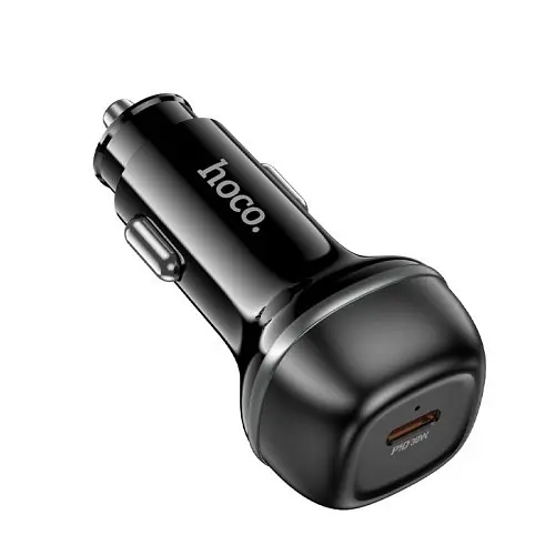 Автомобильное зарядное устройство HOCO Z58 Rank single port PD30W car charger черный - фото 8