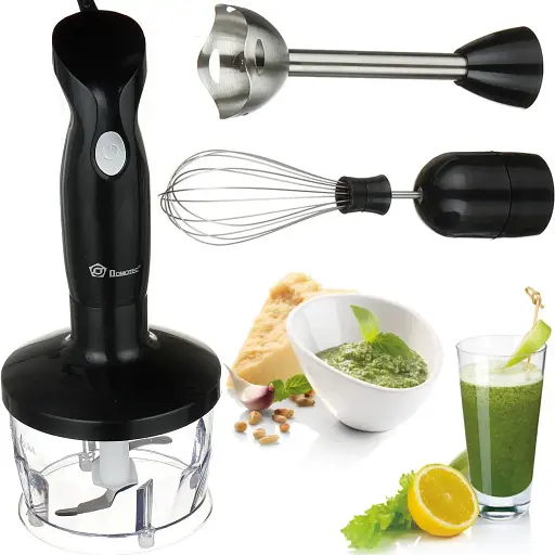Блендер Domotec Ms-5103 3в1, ручной погружной блендер, миксер, кухонный комбайн, кухонный измельчитель 500 Вт - фото 5