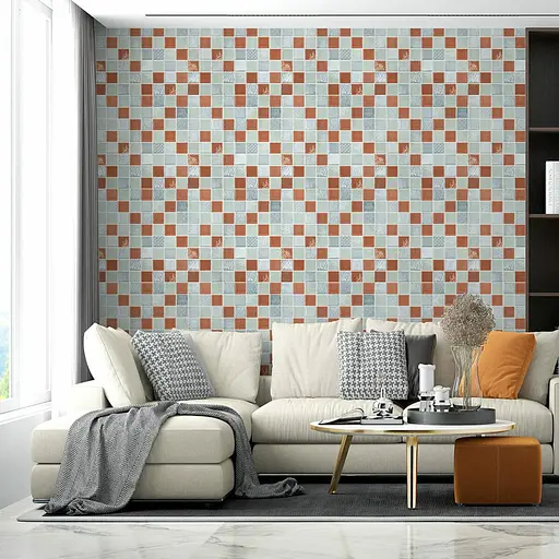 Панель стеновая 3D 700х700х4мм Мозаика коричневая SW-00002012 - фото 5