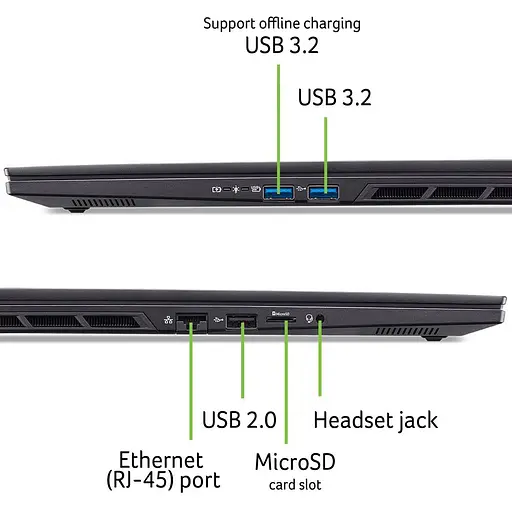 Ноутбук Acer 16 Nitro 16S AN16S-61 WQXGA IPS/AMD R9-365/32GB/2TB SSD/RTX 5070 8GB/Linux/Black (NH.QXVEU.003) - фото 9