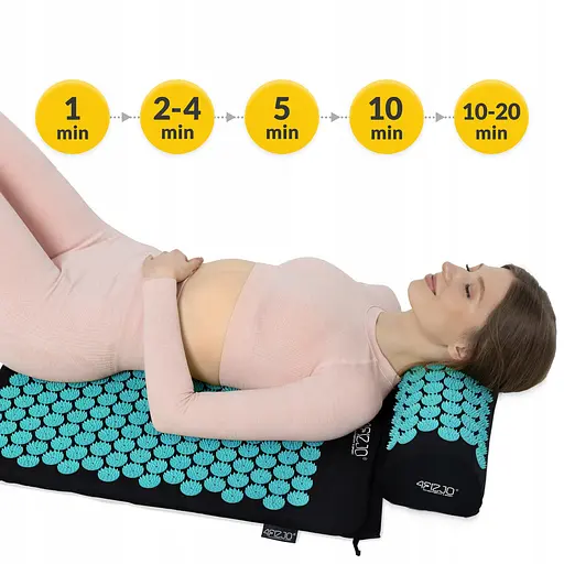 Коврик акупунктурный с валиком 4FIZJO Classic Mat Аппликатор Кузнецова Black/Blue (P-5905973402385) - фото 9