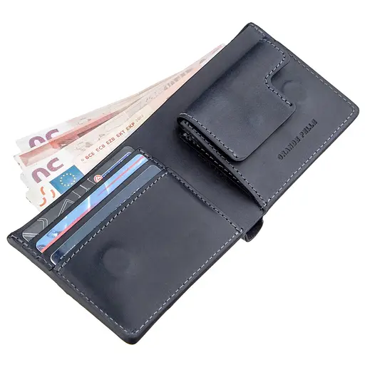 Кожаный портмоне Grande Pelle 9х11х3 см acs0015764 - фото 3