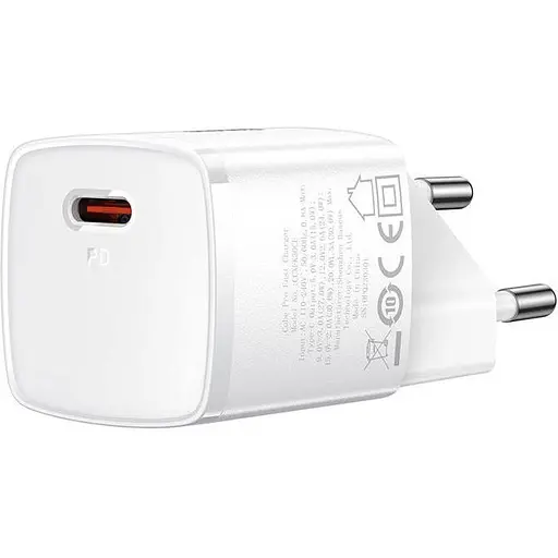 Мережевий зарядний пристрій Baseus Cube Pro USB-C 30W White (CCXF000302) [146303] - фото 4