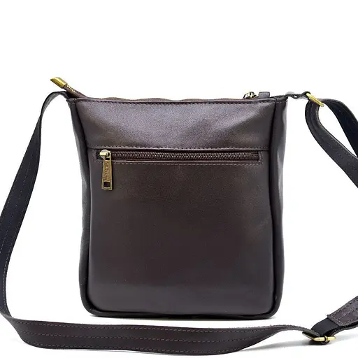 Кожаная мужская сумка через плечо TARWA 22х25.5х3.5 см sum0025834 - фото 5