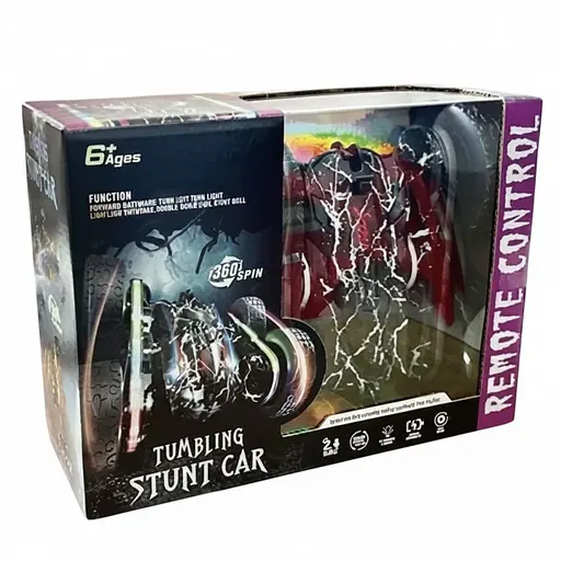 Радиоуправляемая машина-перевертыш H 02-01, аккумулятор 3.7V, пульт 2.4GHz, подсветка, вращение 360°, Черный - фото 2
