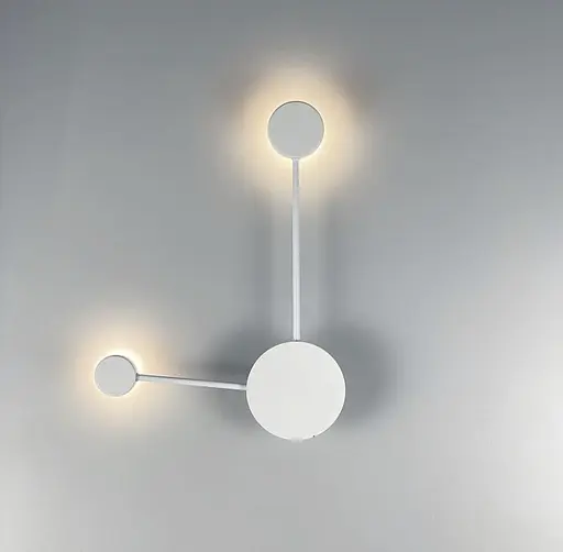 Мінімалістичне бра Line F на 2 плафони в білому корпусі  Арт. WJ 013/2 WT - фото 4