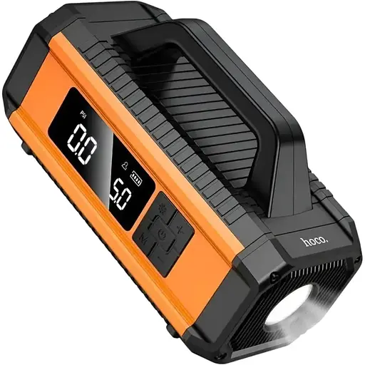 Повербанк Hoco QS4 з LED дисплеєм, 2 ліхтарями, 800А, чорний - фото 2