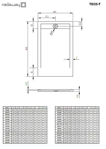 Душовий піддон Radaway Teos F 120x90 чорний HTF12090-54 - фото 2