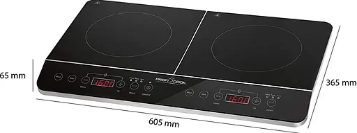 Плита индукционная 2000Вт+1500Вт на две конфорки Profi Cook PC-DKI 1067 - фото 2