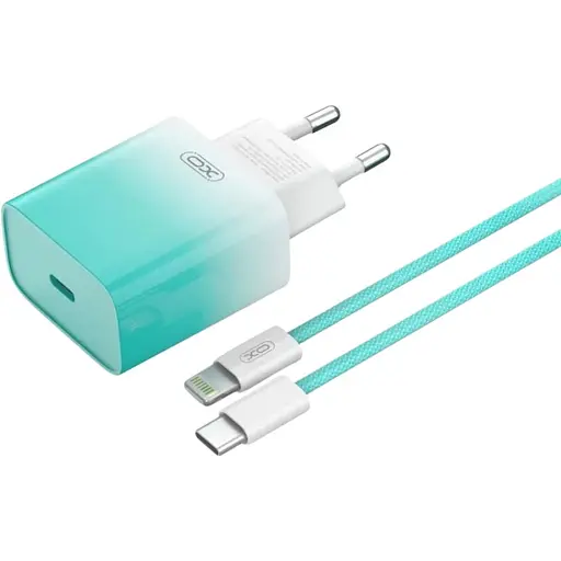 Набір зарядних пристроїв XO CE18 1Type-C PD/QC 30W кабель Type-C to Lightning Blue