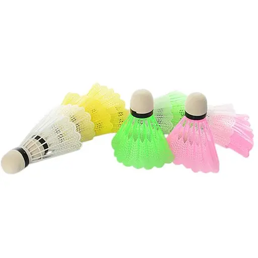 Воланчик для бадмінтону, кольоровий пластик, 12 шт. (В асортименті)