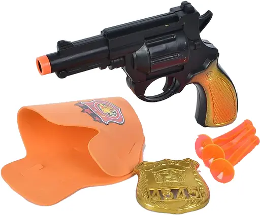 Револьвер, 17 см, в кобуре, 3 присоски, 22x15x4 см, 07-14-15 (в ассортименте)