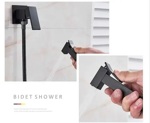 Гігієнічний душ Quyanre Змішувач для біде (Чорний мат) - фото 5