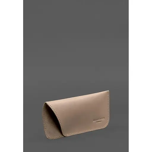 Кожаный чехол для очков BlankNote Crazy Horse Светло-бежевый  - фото 4