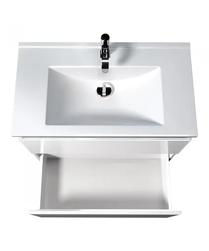 Тумба Мойдодир Сорренто 80-A Білий у ванну з умивальником SU-80 Білий - фото 4