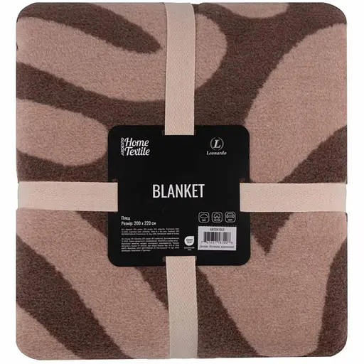 Плед Ardesto Leonardo Малюнок 200х220 см коричневий (ART0419LT) - фото 1