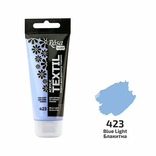 Фарба для тканини Блакитна (23) 60 мл Rosa Talent - фото 1
