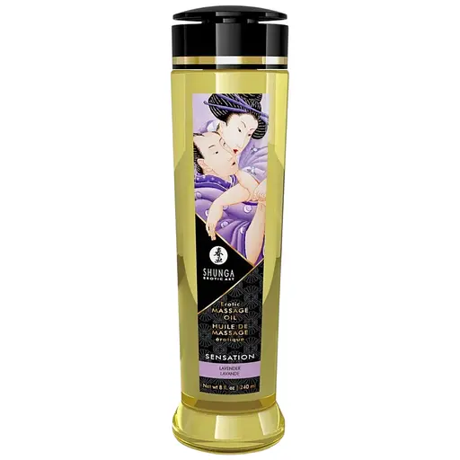 Массажное масло Shunga Sensation Lavender натуральное увлажняющее 240 мл