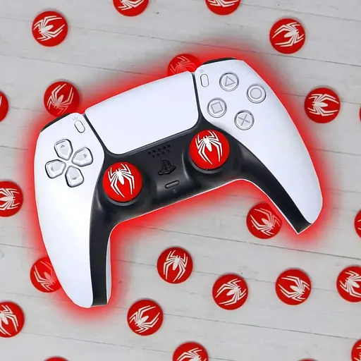 Накладки на стики Thumb Grips 2-pack для PS4-PS5-Xbox White Spider [122995] - фото 4