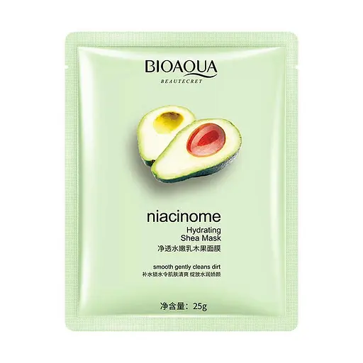 Маска для лица Bioaqua с экстрактом авокадо и маслом ши Niacinome Hydrating Shea Mask 25 г