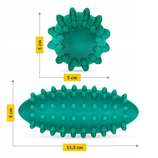 М'яч масажний огірок 4FIZJO Spike Bean 11.5 x 5 см Green (P-5905973403320) - фото 6