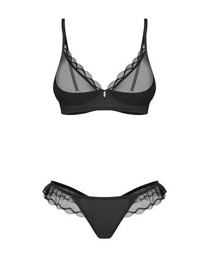 Комплект білизни Obsessive Stelisa 2XL/3XL (чорний) - фото 3