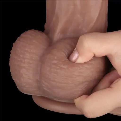 Фалоімітатор Dual-Layered Silicone Nature Cock 14.5'' 37.5 см коричневий - фото 18