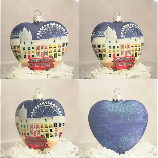 Ялинкова прикраса Санта Шоп Зимові вулички скло (4820001154559) - фото 5